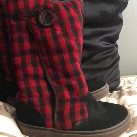 checkered vans boots